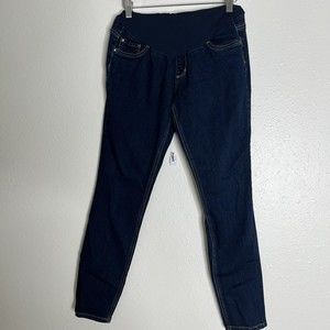 Women’s indigo Blue Skinny maternity dark washed jeans Size M